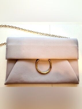 Urban Expressions Lana Clutch Lilac Faux Leather Gold Chain Crossbody